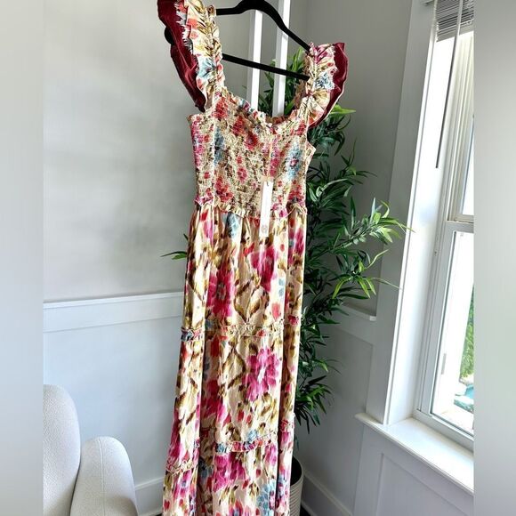 House of Harlow 1960 cotton printed tiered ruffle dress - Picture 8 of 9